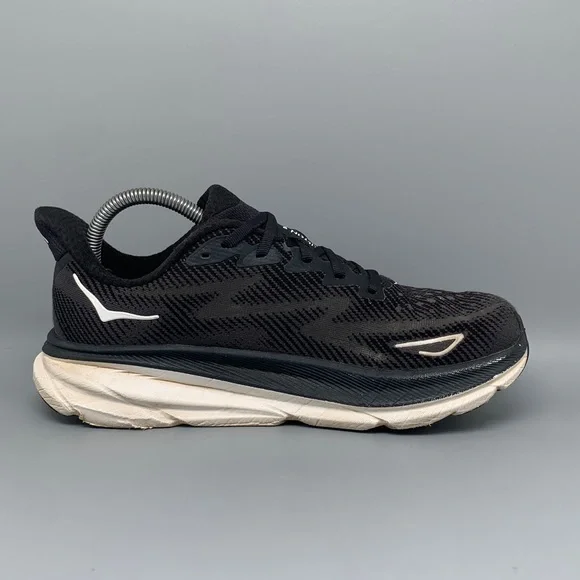 Hoka One Clifton 9 Black White Running Shoes Women’s Sz 8.5 - Picture 8 of 10
